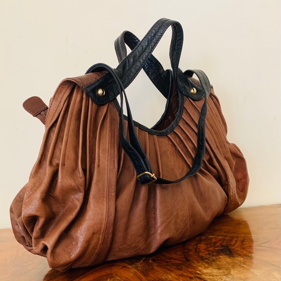 Anthropologie Schumer and Son Philadelphia Brown Crossbody Bag - Picture 2 of 6